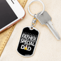 Father Special Dad Swivel Keychain Dog Tag Stainless Steel or 18k Gold-Express Your Love Gifts