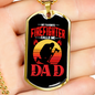 Favorite Firefighter Gift Stainless Steel or 18k Gold Dog Tag 24" Chain-Express Your Love Gifts