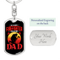 Favorite Firefighter Keychain Stainless Steel or 18k Gold Dog Tag Keyring-Express Your Love Gifts