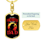 Favorite Firefighter Keychain Stainless Steel or 18k Gold Dog Tag Keyring-Express Your Love Gifts