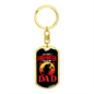 Favorite Firefighter Keychain Stainless Steel or 18k Gold Dog Tag Keyring-Express Your Love Gifts