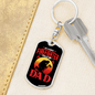 Favorite Firefighter Keychain Stainless Steel or 18k Gold Dog Tag Keyring-Express Your Love Gifts