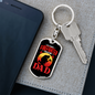 Favorite Firefighter Keychain Stainless Steel or 18k Gold Dog Tag Keyring-Express Your Love Gifts