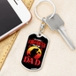 Favorite Firefighter Keychain Stainless Steel or 18k Gold Dog Tag Keyring-Express Your Love Gifts