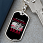 Favorite Firefighter Son Keychain Stainless Steel or 18k Gold Dog Tag Keyring-Express Your Love Gifts