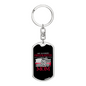 Favorite Firefighter Son Keychain Stainless Steel or 18k Gold Dog Tag Keyring-Express Your Love Gifts