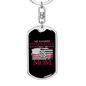 Favorite Firefighter Son Keychain Stainless Steel or 18k Gold Dog Tag Keyring-Express Your Love Gifts