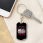 Favorite Firefighter Son Keychain Stainless Steel or 18k Gold Dog Tag Keyring-Express Your Love Gifts
