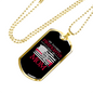 Favorite Firefighter Son Stainless Steel or 18k Gold Dog Tag 24" Chain-Express Your Love Gifts