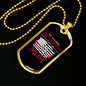 Favorite Firefighter Son Stainless Steel or 18k Gold Dog Tag 24" Chain-Express Your Love Gifts
