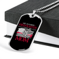 Favorite Firefighter Son Stainless Steel or 18k Gold Dog Tag 24" Chain-Express Your Love Gifts