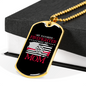 Favorite Firefighter Son Stainless Steel or 18k Gold Dog Tag 24" Chain-Express Your Love Gifts