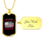 Favorite Firefighter Son Stainless Steel or 18k Gold Dog Tag 24" Chain-Express Your Love Gifts