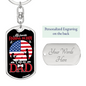 Favorite Fishing Buddy Keychain Stainless Steel or 18k Gold Dog Tag Keyring-Express Your Love Gifts
