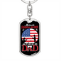 Favorite Fishing Buddy Keychain Stainless Steel or 18k Gold Dog Tag Keyring-Express Your Love Gifts