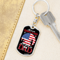 Favorite Fishing Buddy Keychain Stainless Steel or 18k Gold Dog Tag Keyring-Express Your Love Gifts