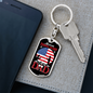 Favorite Fishing Buddy Keychain Stainless Steel or 18k Gold Dog Tag Keyring-Express Your Love Gifts