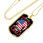 Favorite Fishing Buddy Necklace Stainless Steel or 18k Gold Dog Tag 24" Chain-Express Your Love Gifts