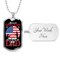 Favorite Fishing Buddy Necklace Stainless Steel or 18k Gold Dog Tag 24" Chain-Express Your Love Gifts