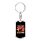 Favorite Hunting Buddy Keychain Stainless Steel or 18k Gold Dog Tag Keyring-Express Your Love Gifts