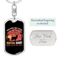 Favorite Hunting Buddy Keychain Stainless Steel or 18k Gold Dog Tag Keyring-Express Your Love Gifts
