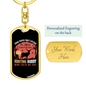 Favorite Hunting Buddy Keychain Stainless Steel or 18k Gold Dog Tag Keyring-Express Your Love Gifts