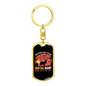 Favorite Hunting Buddy Keychain Stainless Steel or 18k Gold Dog Tag Keyring-Express Your Love Gifts