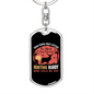 Favorite Hunting Buddy Keychain Stainless Steel or 18k Gold Dog Tag Keyring-Express Your Love Gifts