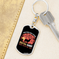 Favorite Hunting Buddy Keychain Stainless Steel or 18k Gold Dog Tag Keyring-Express Your Love Gifts