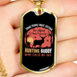 Favorite Hunting Buddy Necklace Stainless Steel or 18k Gold Dog Tag 24" Chain-Express Your Love Gifts
