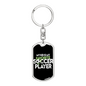 Favorite Soccer Player Swivel Keychain Dog Tag Stainless Steel or 18k Gold-Express Your Love Gifts