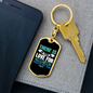 Fear In Live 1 John 4:18 Keychain Stainless Steel or 18k Gold Dog Tag Keyring-Express Your Love Gifts