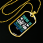 Fear In Live 1 John 4:18 Necklace Stainless Steel or 18k Gold Dog Tag 24-Express Your Love Gifts