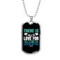 Fear In Live 1 John 4:18 Necklace Stainless Steel or 18k Gold Dog Tag 24-Express Your Love Gifts