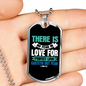 Fear In Live 1 John 4:18 Necklace Stainless Steel or 18k Gold Dog Tag 24-Express Your Love Gifts