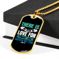 Fear In Live 1 John 4:18 Necklace Stainless Steel or 18k Gold Dog Tag 24-Express Your Love Gifts