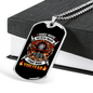 Fearless Firefighter Gift Stainless Steel or 18k Gold Dog Tag 24" Chain-Express Your Love Gifts