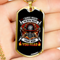 Fearless Firefighter Gift Stainless Steel or 18k Gold Dog Tag 24" Chain-Express Your Love Gifts
