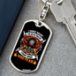 Fearless Firefighter Keychain Stainless Steel or 18k Gold Dog Tag Keyring-Express Your Love Gifts