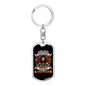 Fearless Firefighter Keychain Stainless Steel or 18k Gold Dog Tag Keyring-Express Your Love Gifts