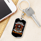 Fearless Firefighter Keychain Stainless Steel or 18k Gold Dog Tag Keyring-Express Your Love Gifts