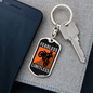 Fearless Limitless Biker Keychain Stainless Steel or 18k Gold Dog Tag Keyring-Express Your Love Gifts