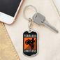 Fearless Limitless Biker Keychain Stainless Steel or 18k Gold Dog Tag Keyring-Express Your Love Gifts