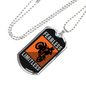 Fearless Limitless Biker Necklace Stainless Steel or 18k Gold Dog Tag 24"-Express Your Love Gifts