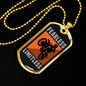 Fearless Limitless Biker Necklace Stainless Steel or 18k Gold Dog Tag 24"-Express Your Love Gifts