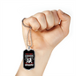 Fearless Retired Firefighter Dad Grandpa Stainless Steel or 18k Gold Dog Tag 24" Chain-Express Your Love Gifts