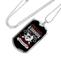 Fearless Retired Firefighter Dad Grandpa Stainless Steel or 18k Gold Dog Tag 24" Chain-Express Your Love Gifts