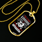 Fearless Retired Firefighter Dad Grandpa Stainless Steel or 18k Gold Dog Tag 24" Chain-Express Your Love Gifts