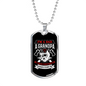Fearless Retired Firefighter Dad Grandpa Stainless Steel or 18k Gold Dog Tag 24" Chain-Express Your Love Gifts