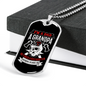 Fearless Retired Firefighter Dad Grandpa Stainless Steel or 18k Gold Dog Tag 24" Chain-Express Your Love Gifts